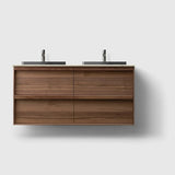 HAVEN Badeværelsesmøbler HAVEN H2/120 - Walnut Wood med stenbordplade