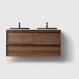 HAVEN Badeværelsesmøbler HAVEN H2/120 - Walnut Wood med stenbordplade