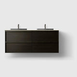 HAVEN Badeværelsesmøbler HAVEN H2/140 - Dark Wood med stenbordplade