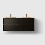 HAVEN Badeværelsesmøbler HAVEN H2/140 - Dark Wood med stenbordplade