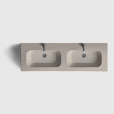 HAVEN Badeværelsesmøbler HAVEN H2/140 - Smoked Oak Wood med bordplade i porcelæn