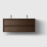 HAVEN Badeværelsesmøbler HAVEN H2/140 - Smoked Oak Wood med stenbordplade