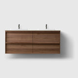 HAVEN Badeværelsesmøbler HAVEN H2/140 - Walnut Wood med stenbordplade
