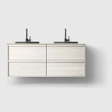 HAVEN Badeværelsesmøbler HAVEN H2/140 - White Wood med stenbordplade