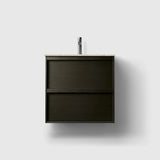 HAVEN Badeværelsesmøbler HAVEN H2/60 - Dark Wood med stenbordplade