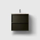 HAVEN Badeværelsesmøbler HAVEN H2/60 - Dark Wood med stenbordplade