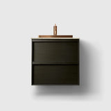 HAVEN Badeværelsesmøbler HAVEN H2/60 - Dark Wood med stenbordplade