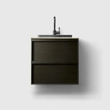 HAVEN Badeværelsesmøbler HAVEN H2/60 - Dark Wood med stenbordplade