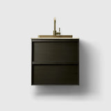 HAVEN Badeværelsesmøbler HAVEN H2/60 - Dark Wood med stenbordplade