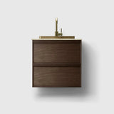 HAVEN Badeværelsesmøbler HAVEN H2/60 - Smoked Oak Wood med stenbordplade