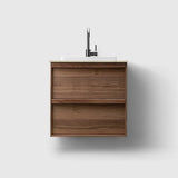 HAVEN Badeværelsesmøbler HAVEN H2/60 - Walnut Wood med stenbordplade