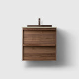 HAVEN Badeværelsesmøbler HAVEN H2/60 - Walnut Wood med stenbordplade