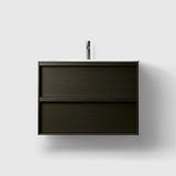 HAVEN Badeværelsesmøbler HAVEN H2/80 - Dark Wood med bordplade i porcelæn