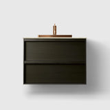 HAVEN Badeværelsesmøbler HAVEN H2/80 - Dark Wood med stenbordplade