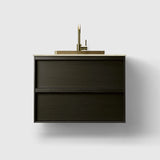 HAVEN Badeværelsesmøbler HAVEN H2/80 - Dark Wood med stenbordplade