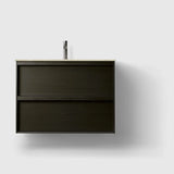 HAVEN Badeværelsesmøbler HAVEN H2/80 - Dark Wood med stenbordplade