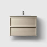 HAVEN Badeværelsesmøbler HAVEN H2/80 - Light Ash Wood med stenbordplade