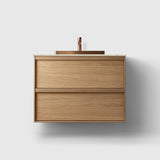 HAVEN Badeværelsesmøbler HAVEN H2/80 - Oak Wood med stenbordplade