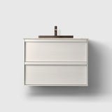 HAVEN Badeværelsesmøbler HAVEN H2/80 - White Wood med stenbordplade