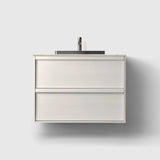 HAVEN Badeværelsesmøbler HAVEN H2/80 - White Wood med stenbordplade