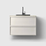 HAVEN Badeværelsesmøbler HAVEN H2/80 - White Wood med stenbordplade