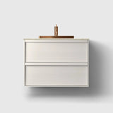 HAVEN Badeværelsesmøbler HAVEN H2/80 - White Wood med stenbordplade