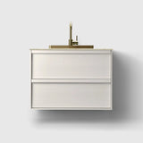 HAVEN Badeværelsesmøbler HAVEN H2/80 - White Wood med stenbordplade