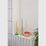 Hübsch Tilbehør Hübsch Astra Candleholder Small - grøn/blå