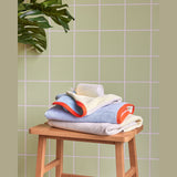 Hübsch Tekstiler Hübsch Block Håndklæde Small - lyseblå/flerfarvet