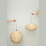 Hübsch Lamper Hübsch Chand Pendant Ellipse Natural - natur