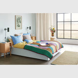 Hübsch Tekstiler Hübsch Pavilion Plaid Block - 140x200cm - Lilla/ Flerfarvet