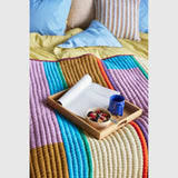 Hübsch Tekstiler Hübsch Pavilion Plaid Block - 140x200cm - Lilla/ Flerfarvet