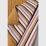 Hübsch Tekstiler Hübsch Pavilion Plaid stribet - 140x200cm - Okker/flerfarvet