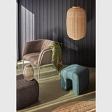 Bad&Design Hübsch - Chand Ceiling Oval lampe - Natur/Sort