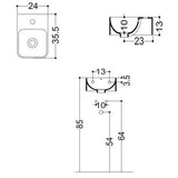 Lavabo Håndvaske Lavabo Axa normal 1025 porcelænshåndvask - 24x35cm - hvid