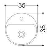 Lavabo Håndvaske Lavabo Axa rondo porcelænsvask - Ø35 - hvid