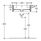 Lavabo Håndvaske Lavabo FLO porcelænsvask - 50x40cm - hvid