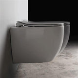 Lavabo Toiletter Lavabo Glomp Mini rimless væghængt toilet - mat grå