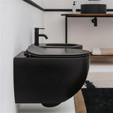 Lavabo Toiletter Lavabo Glomp Mini rimless væghængt toilet - mat sort