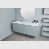 Marmorline Møbelvaske Marmorline dobbelt Nice vask (48-28) med 5 overløbshuller - bordplade dybde 48 cm