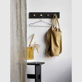 MOUD OAK Knagerække sort og messing - 50 cm