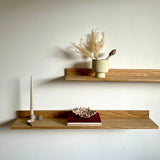 MOUD OAK væghylde i egetræ - 90 cm