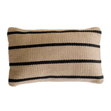 MOUD STRIPE pudebetræk 38x58 cm - beige/sort