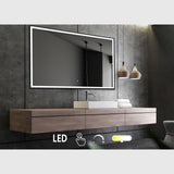 Nordic bad Nordic Bad Fie-2 spejl med sort ramme og front belysning - 60x80cm