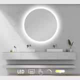 Nordic bad Nordic Bad Sandra-4 spejl med front-og baggrundsbelysning og anti-dug - Ø90