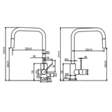Primy Primy Steel Accent Square køkkenarmatur - rustfri stål