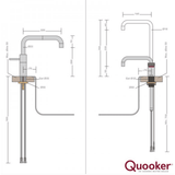 Quooker Quooker Nordic Square Twintaps - rustfri stål