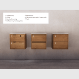 Raw by Knast Snedkermøbler RAW by KNAST snedkermøbel - 100x40cm / 2 skuffer - olieret eg