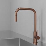 Scandtap Køkkenarmatur Scandtap Steel Accent Square køkkenarmatur - amber