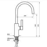 Tapwell Tapwell ARM180 køkkenarmatur - brushed platinum